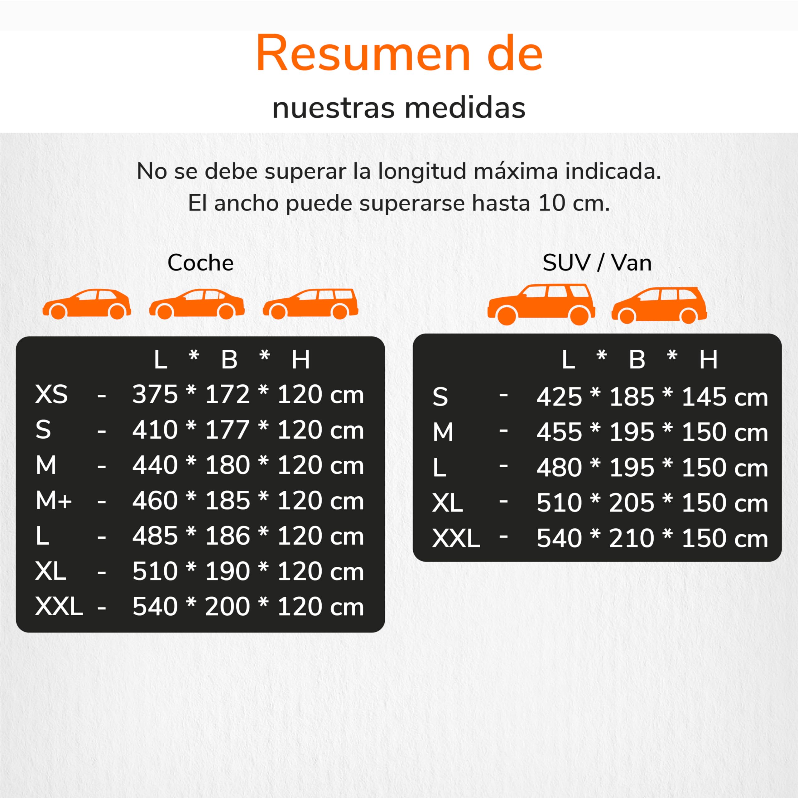 Upgrade4cars Funda Coche Exterior Versión 2026 Impermeable | Funda Completa para Todo el Año | Lona Universal para SUV - M (455 × 190 × 150 cm)