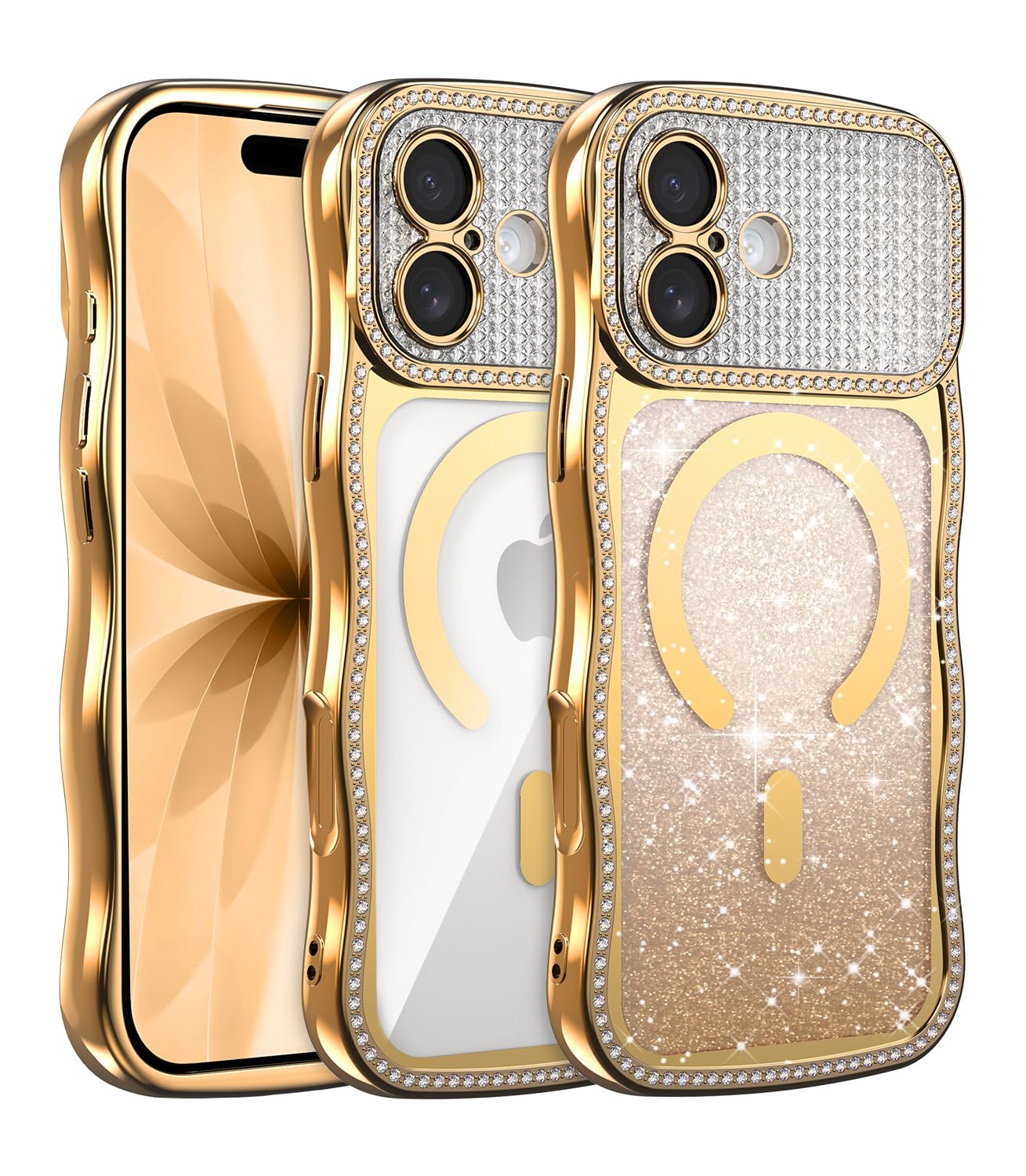 Coque iPhone 16 transparente strass de qualité supérieure compatible MagSafe - 8