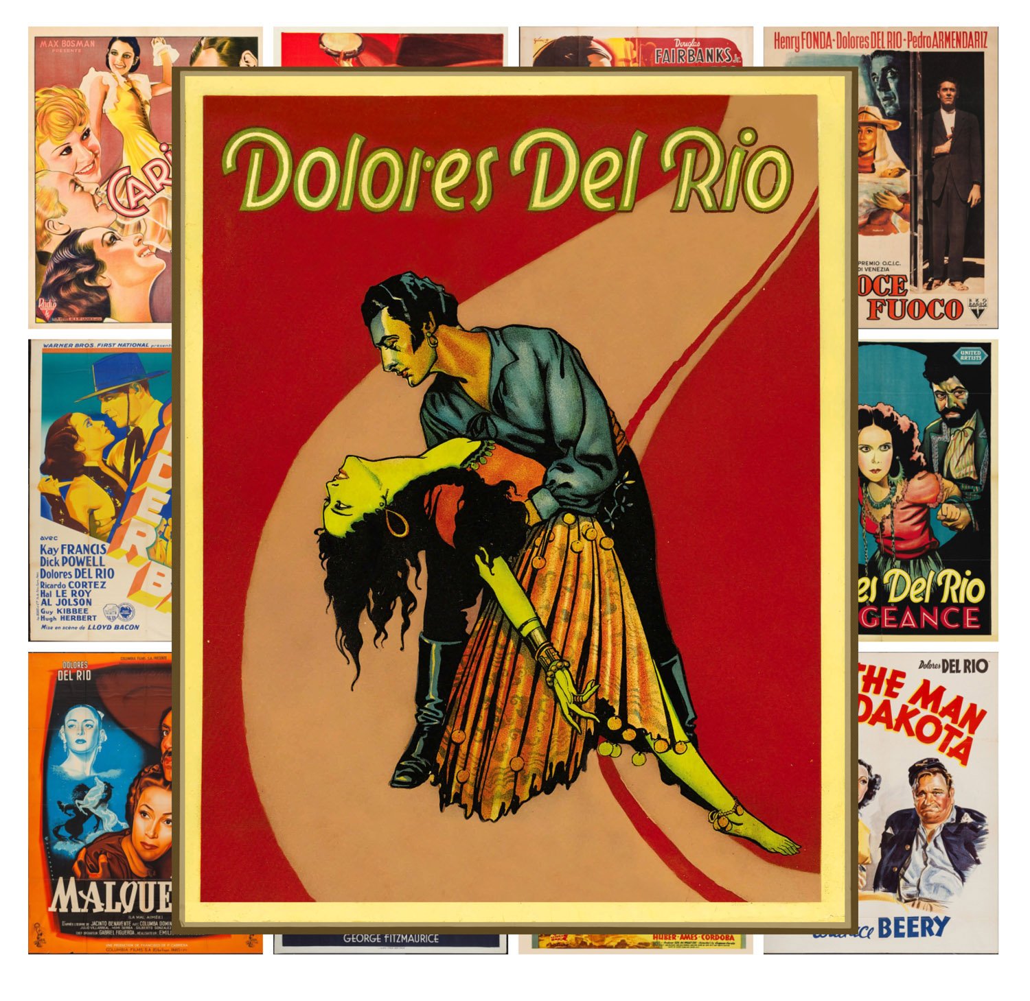 Dolores Del Rio Mini Poster Set: Silent Film Chic
