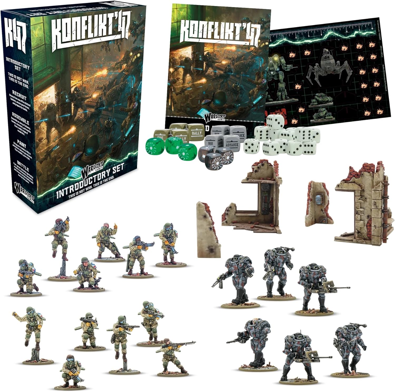 Warlord Games Konflikt '47 Introductory Starter Set 28mm Tabletop Miniature Wargaming