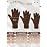 Patelai 3 Pairs Microfiber Plant Dusting Gloves Leaf Cleaning Gloves for Indoor Plants, Blinds, Furniture, House(Medium,Black, Brown, Dark Brown)