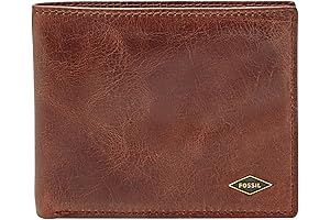 Slim & Secure: Men's Ryan RFID-Blocking Leather Bifold Wallet with Flip ID Window