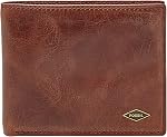 Fossil Men's RFID Flip ID Bifold Wallet, Black One Size