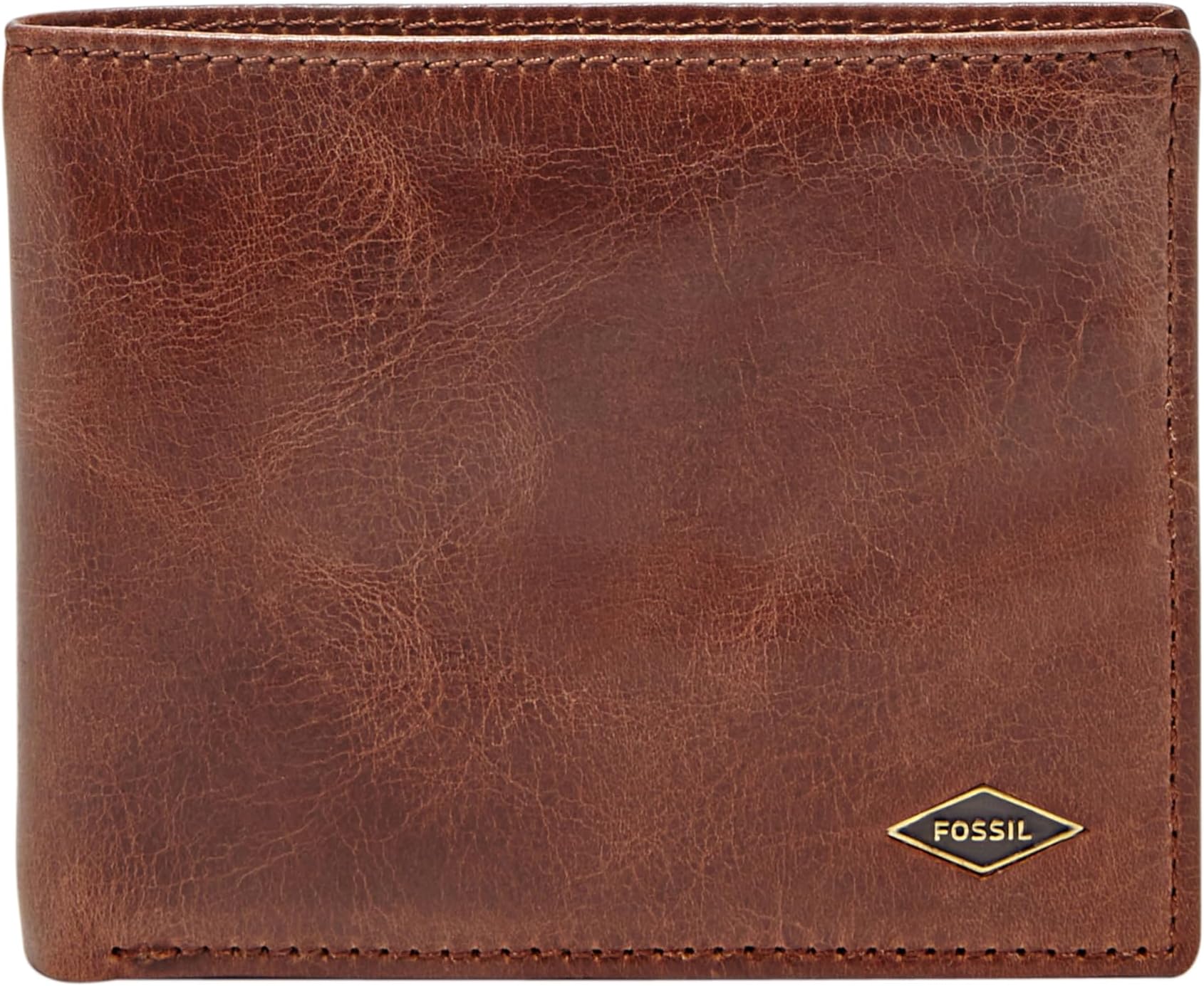 Men's Leather Bifold Wallet with Flip ID Window
