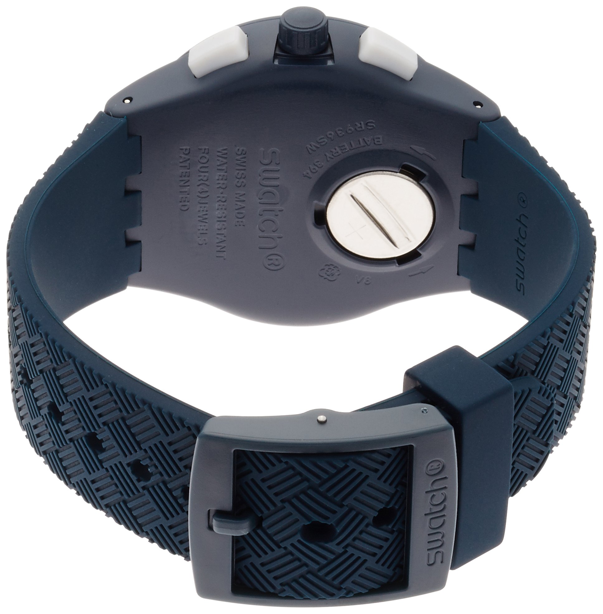 Swatch Reloj Cronógrafo de Cuarzo para Hombre con Correa de Silicona – SUSN410