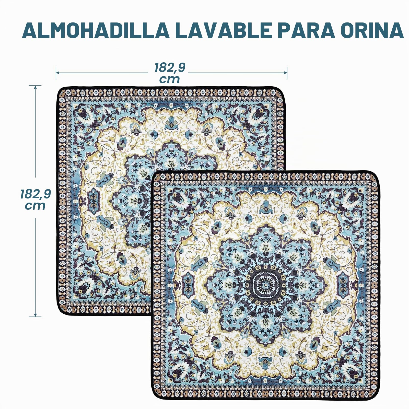 Empapadores Lavables para Perros, Almohadillas súper absorbentes 182x182cm