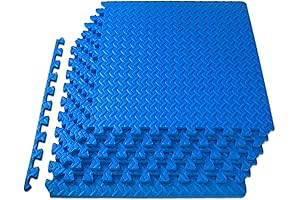 ProsourceFit Puzzle Exercise Mat ¼ in, Thick EVA Interlocking Foam Floor Tiles for Under Pool