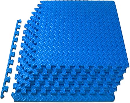 ProsourceFit Exercise Puzzle Mat ½-inch, EVA Interlocking Foam Floor Tiles for Home Gym, Workout Equipment, Kids Play Areas,