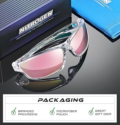 Miniatura 288 de Nitrogen - Gafas de sol deportivas polarizadas envolventes para hombre y mujer, UV400, para conducir, pescar, correr, andar en bicicleta, gafas