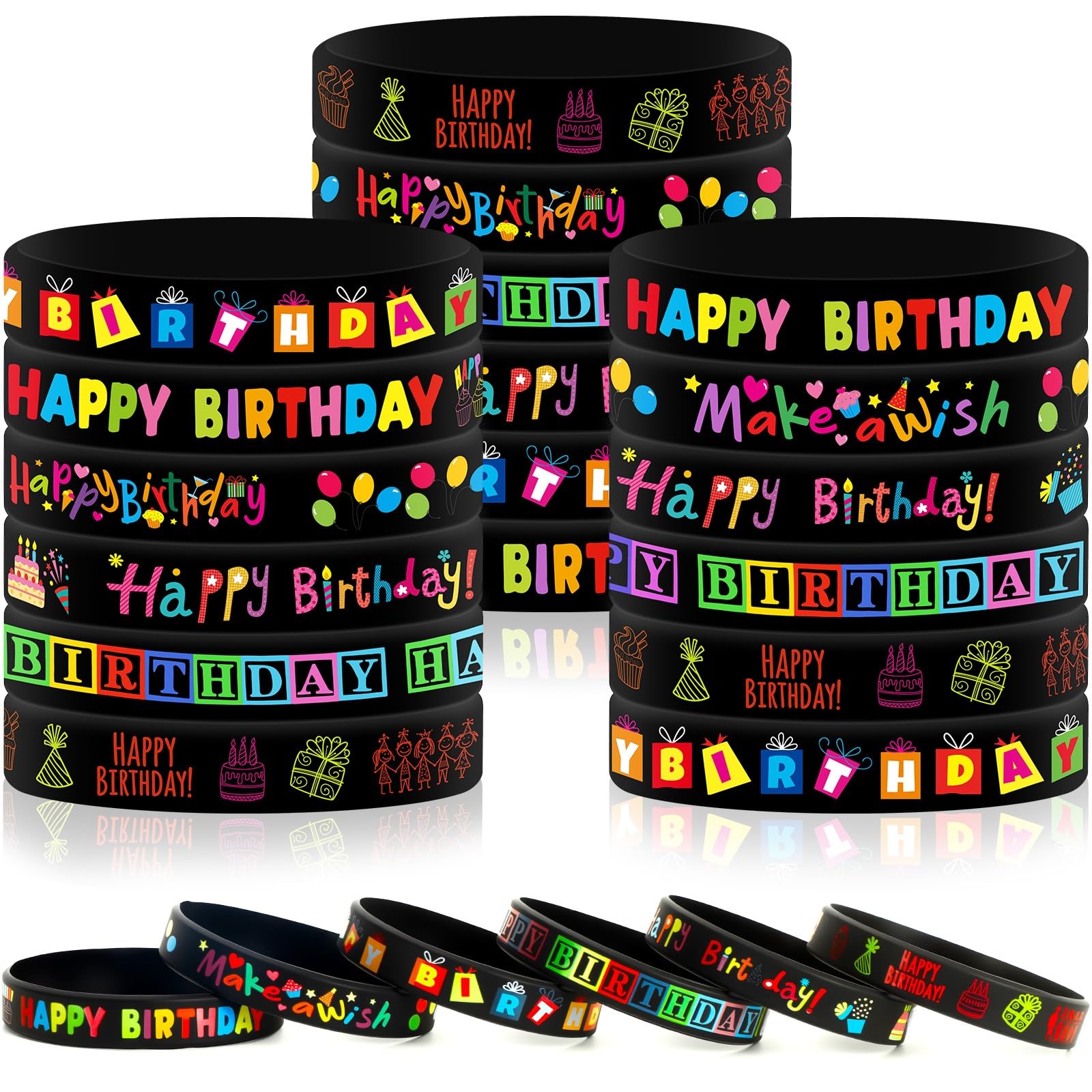 Camping Silicone Bracelets - 42pcs Party Favors -27