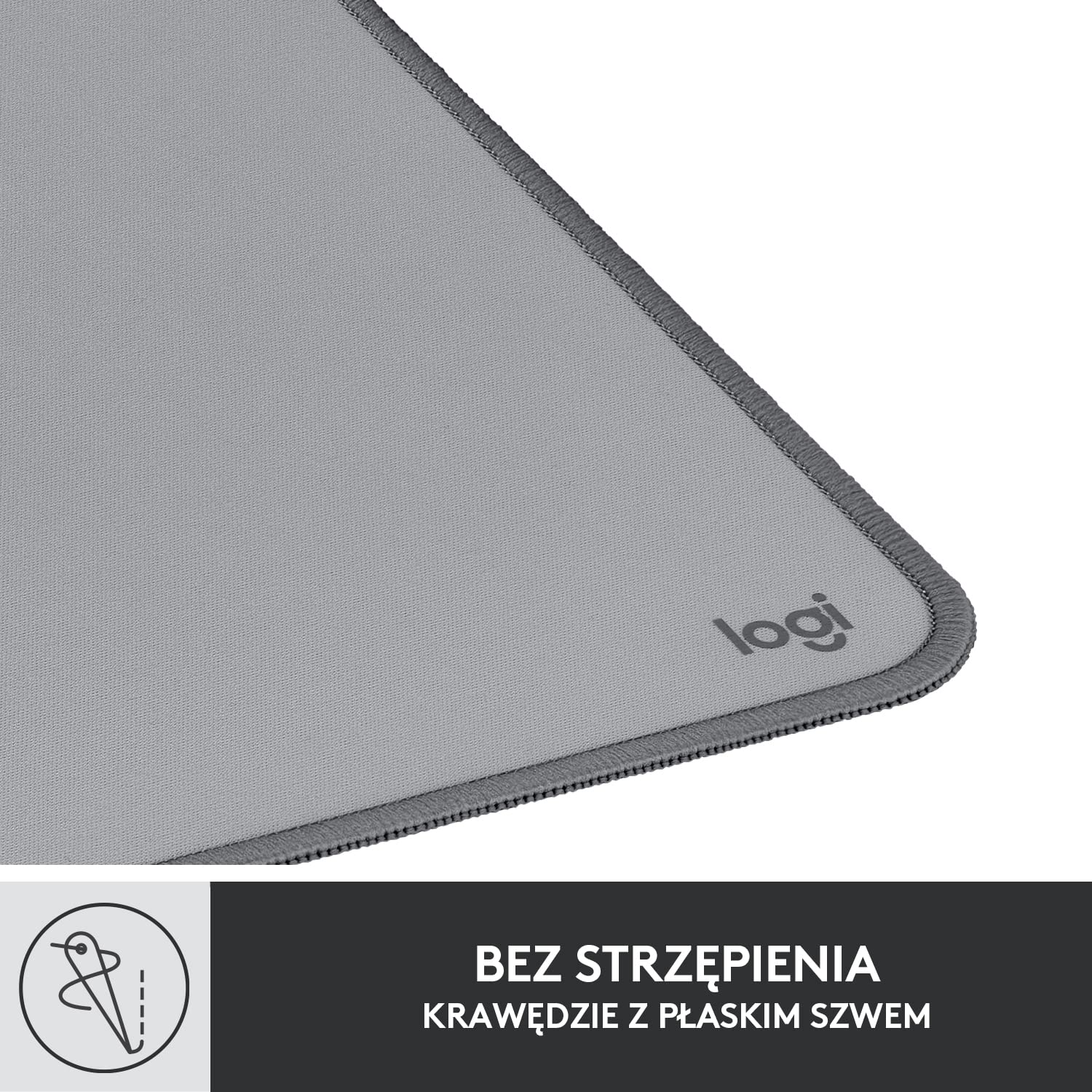 Logitech Desk Mat - Studio Series, Wielofunkcyjna duża mata na biurko, szeroka podkładka pod myszkę, MK470 Smukła klawiatura i mysz bezprzewodowa, zgodność z Windows, US INT'L - Czarny