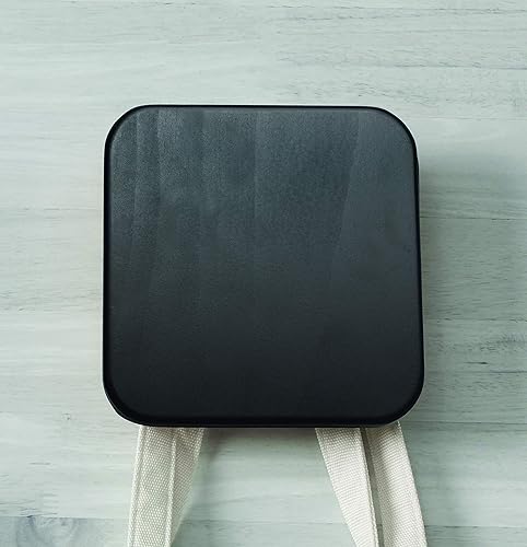 Miniatura 5 de MELANNCO Gancho cuadrado de pared MDF, juego de 3, negro