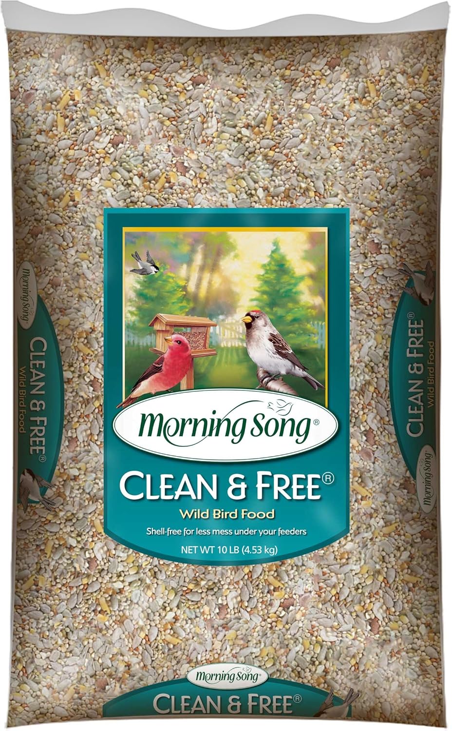 Lyric Delite Wild Bird Seed + Morning Song Clean & Free Shell Free Wild Bird Food Bundle - 20 lbs No Waste Bird Food Mix