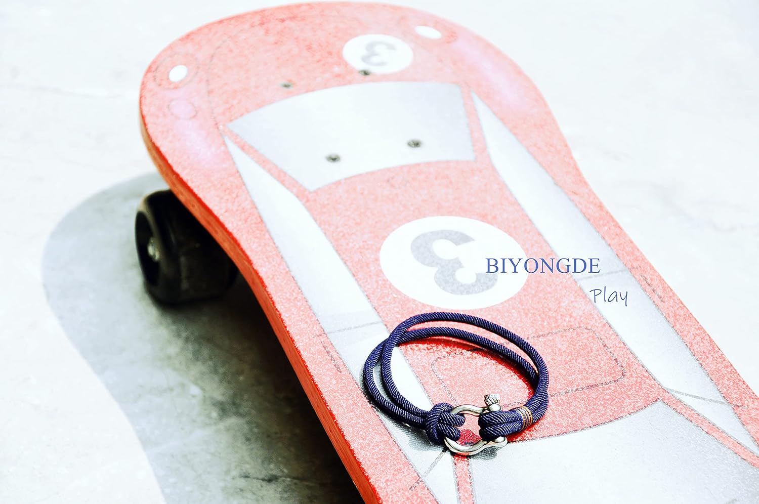 Mens Womens Nautical Sailor Rope Bracelet, Two-row Friendship Bracelet with Steel Screw Anchor Shackles - Image 2