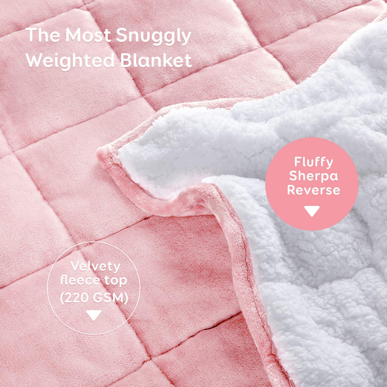Uttermara Weighted Blanket Twin Size 48x72 inches, 15 LBS Adult