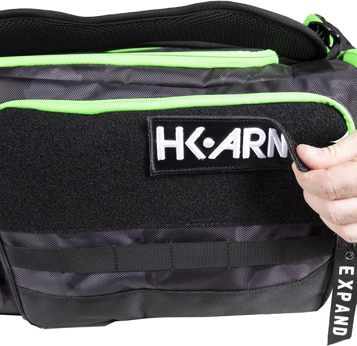 HK Army Expand 75L Paintball Roller Gear Bag - Shroud Black/Green