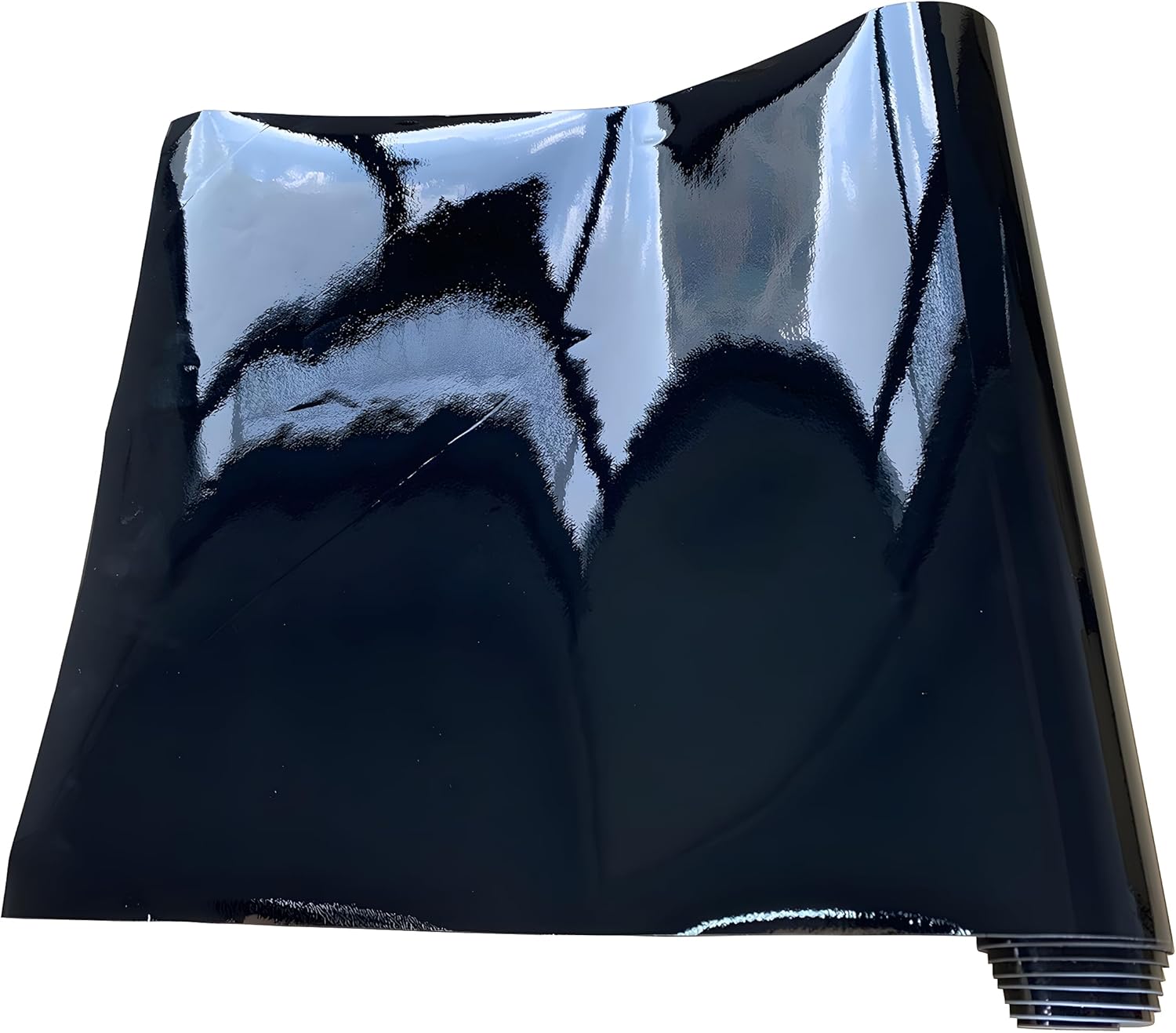 LZLRUN High Gloss Black Vinyl Wrap Self Adhesive Air Release Bubble - Outdoor Rated for Automotive Use - 3ft x 10ft Knife + Hand Tool