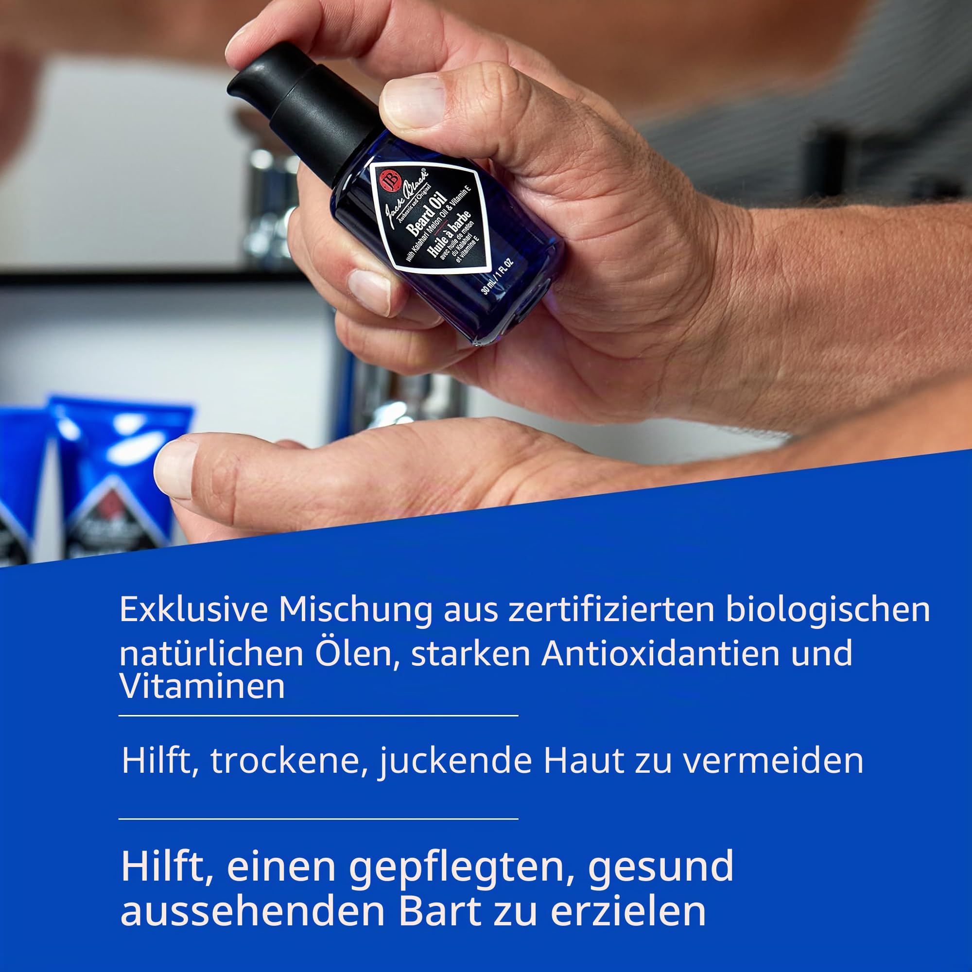 Jack Black Beard Oil Pflegeöl, 1er Pack (1 x 30 ml)