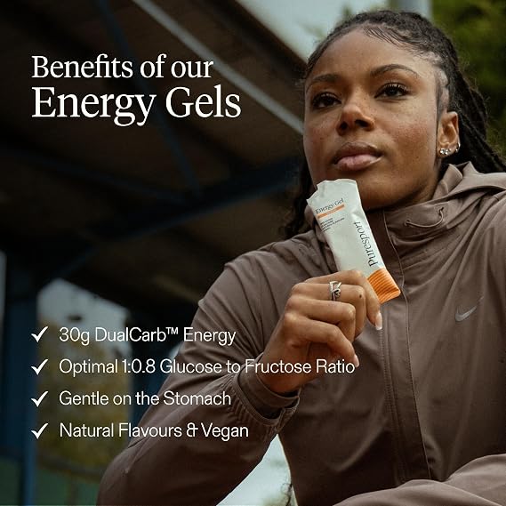 Puresport Fast-Release DualCarb Energy Gels Variety Pack, 6 Gels