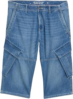 TOM TAILOR Herren TTMORRIS Relaxed Overknee Jeans Shorts