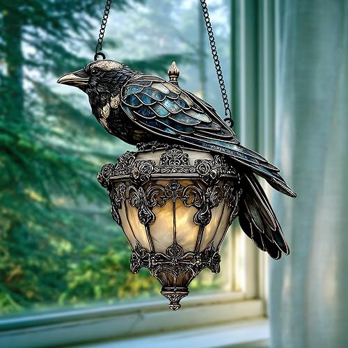 Vista 9 de Tropical Pineapple Blossoms Acrylic Suncatcher - Faux Handmade Stained Glass Window Hanging Ornament for Display, Home Decor & Gift Idea for