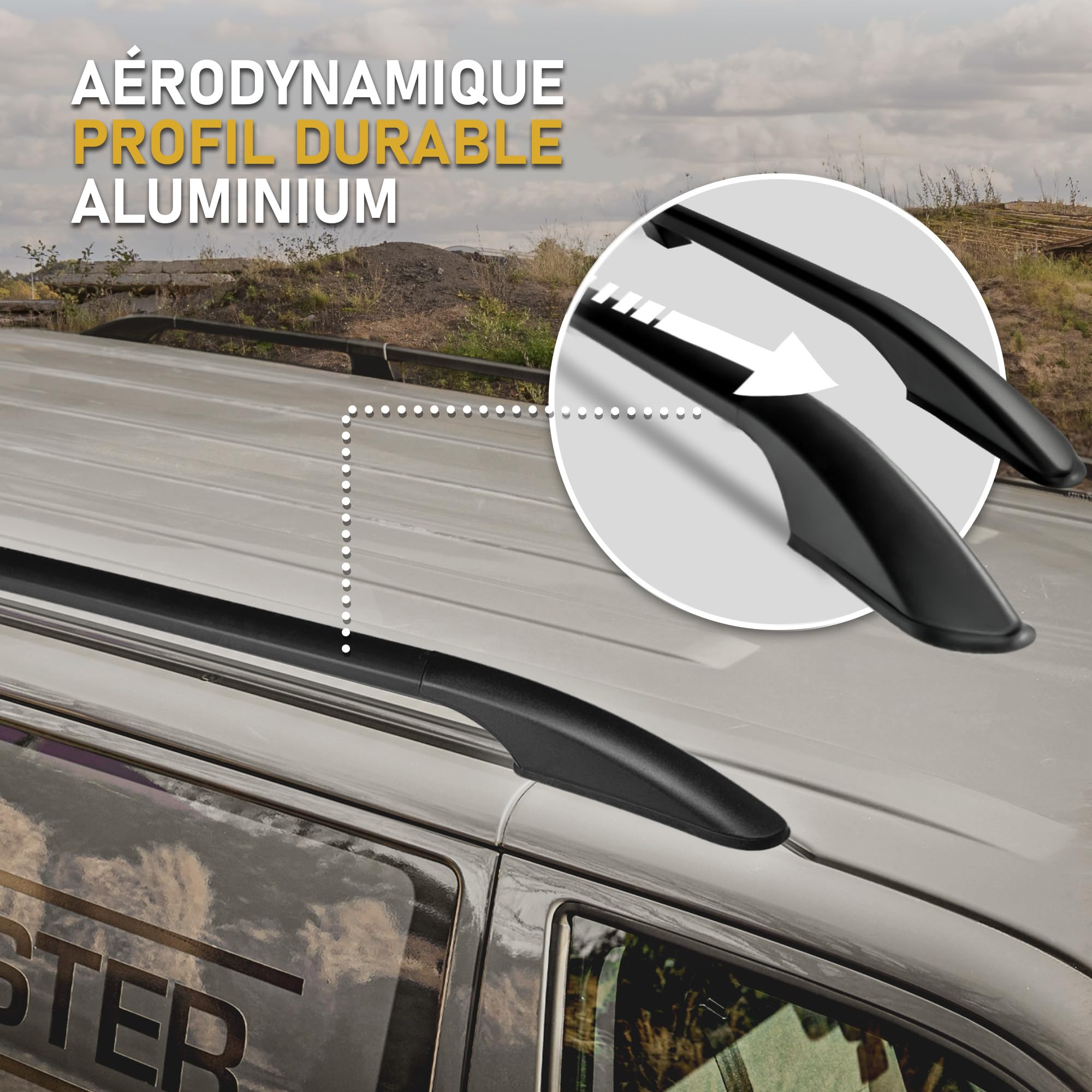 CHROMEMASTER | Compatibles avec Citroen Berlingo Short 2008-2018 | Les Barres de Toit | Conçus pour Le Montage de Barres de Toit, de Coffres de Toit ou de Porte-vélos | Structure en Aluminium