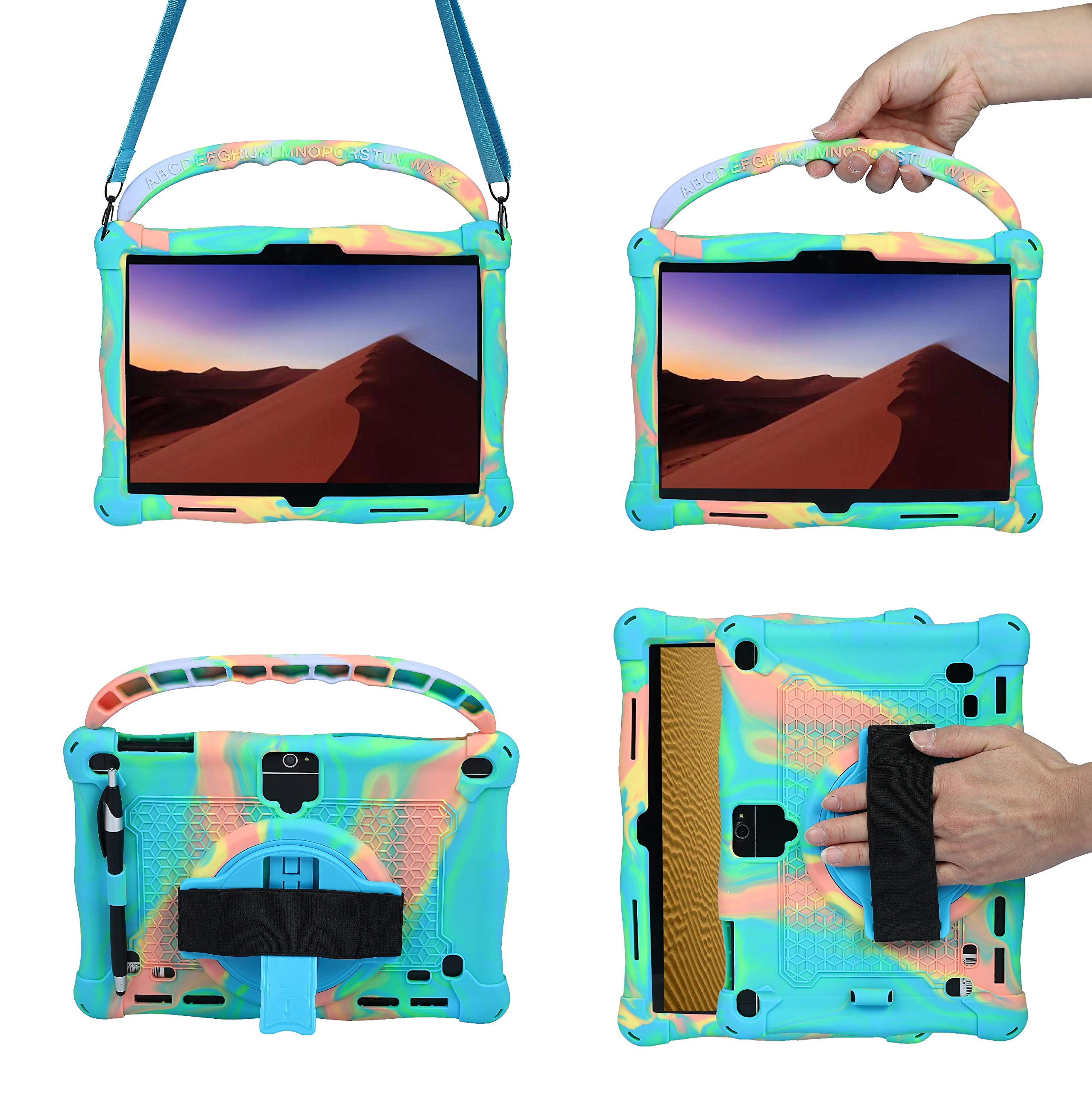 AKNICI Silicone Case for Dragon Touch Notepad K10/K10/Max10,FLYINGTECH 10,MatrixPad S30/S10/Z4,Lectrus 10,TenYiDe 10.1,YELLYOUTH 10,ZONKO 10.1,Hoozo 10,PRITOM M10,qunyiCO Y10,AOYODKG 10.1,Pink Blue