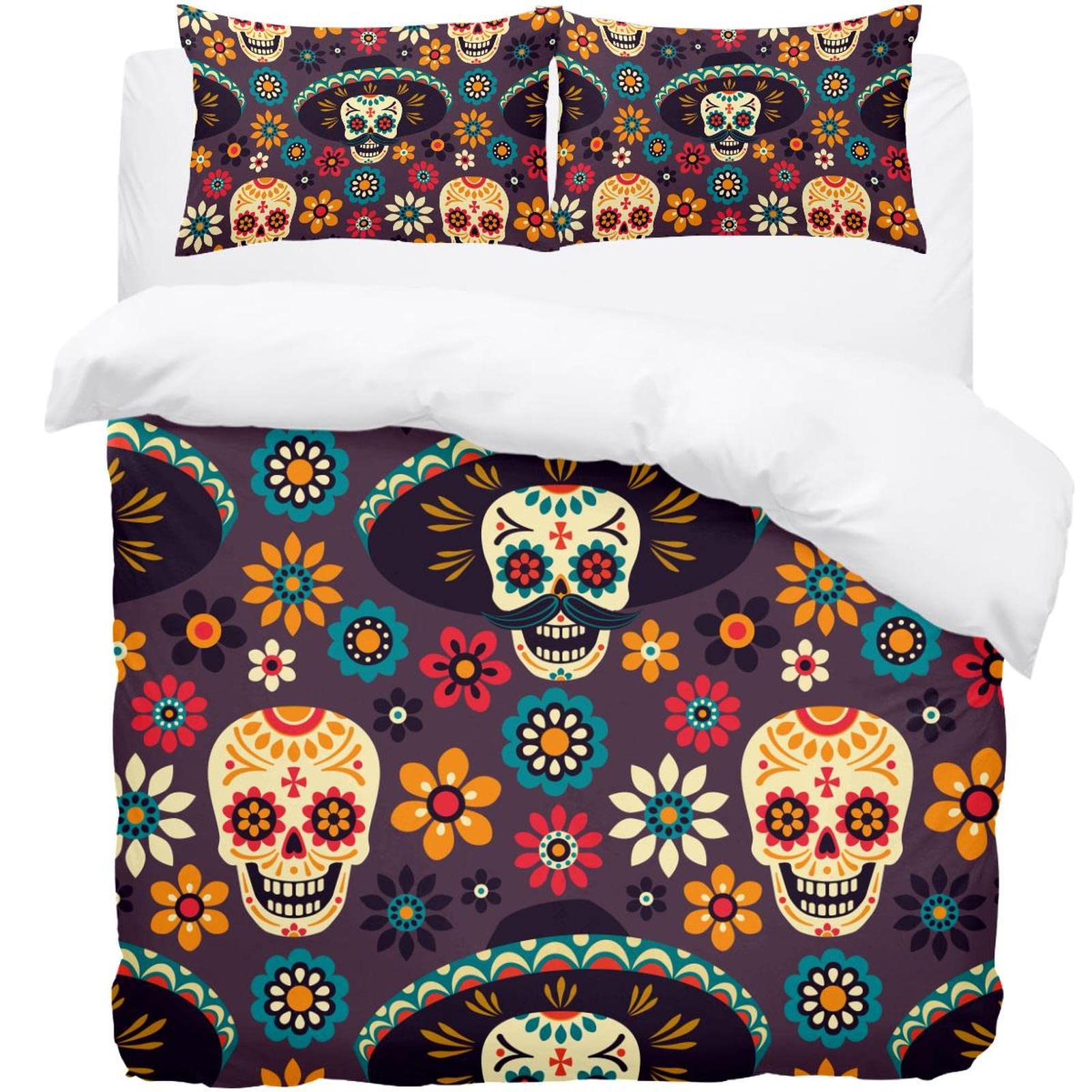 Housse de couette lit king size et queen size Mexico parure fleurie