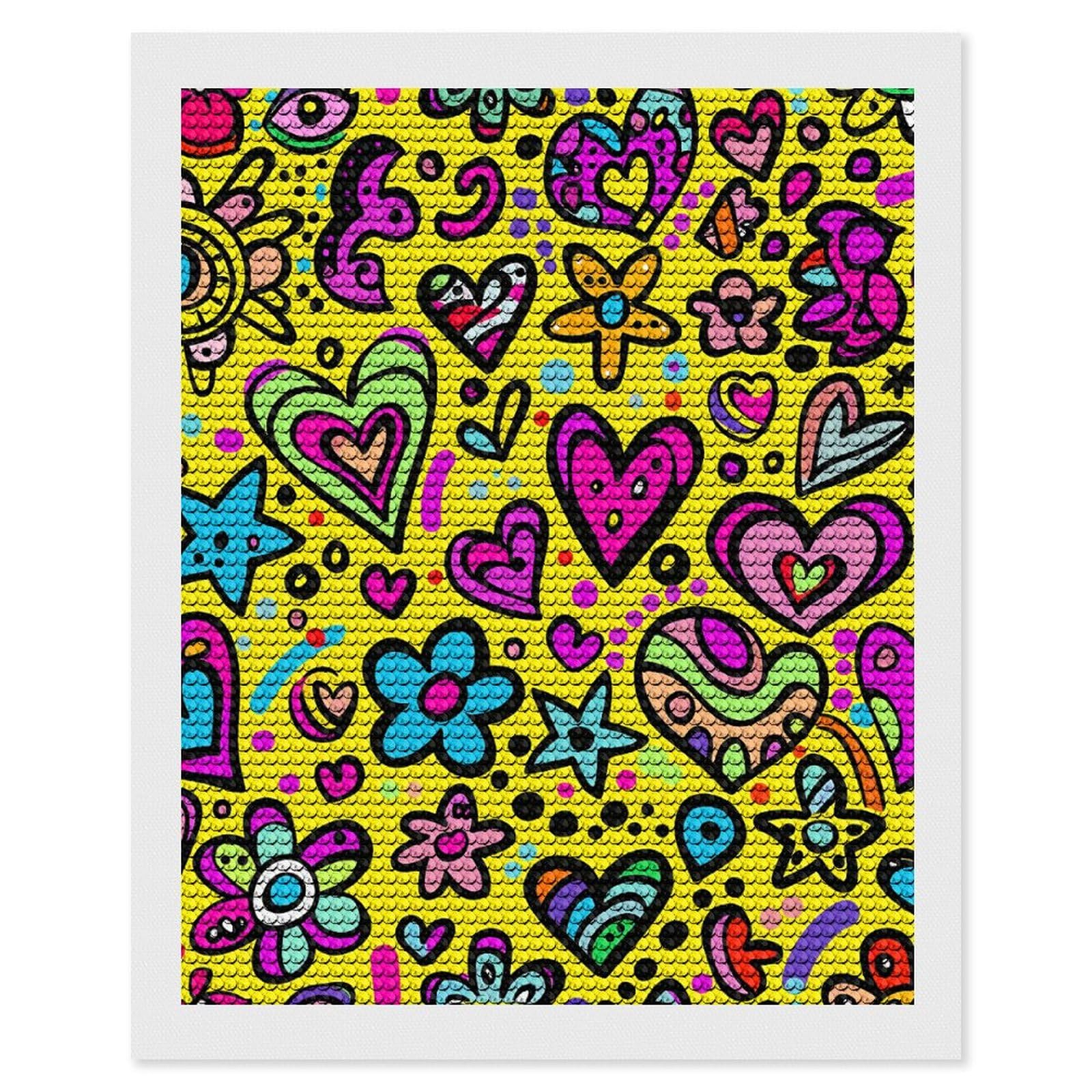 Swirls and Dots Diamond Painting Kits for Adults, DIY 5D Diamond Painting Kits for Beginners, Round Full Drill Diamond Dots Paintings, Diamonds Pictures Gem Art for Crafts Home Decor 16"x20"