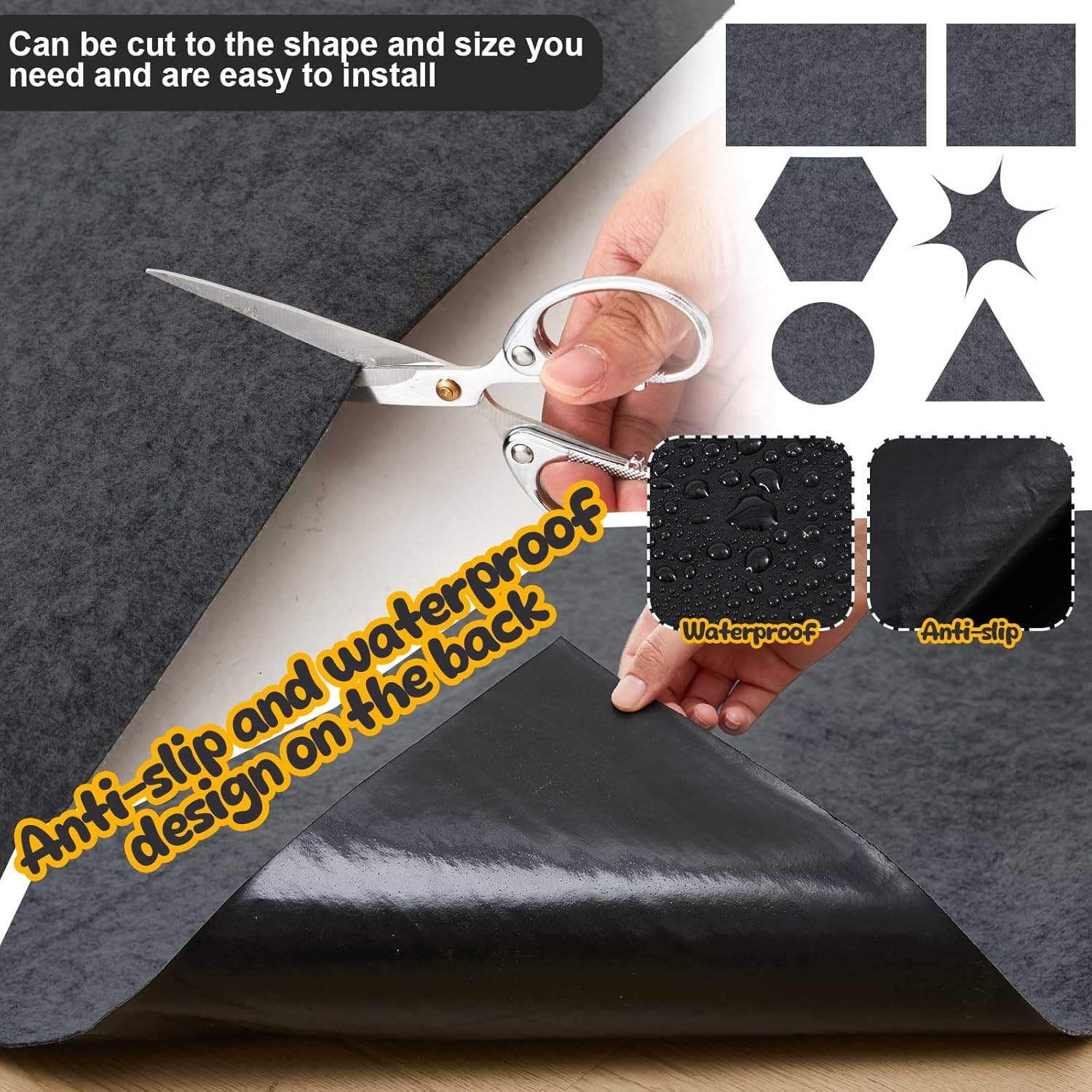 Shinylin 2 Pack Extra Large 60"x74" Reusable Dog Mat Jumbo Waterproof Absorbent Non-Slip Pee Pads Machine Washable Playpen Mat for Training, Whelping, Incontinence, Crate/Kennel Use (Dark Grey)