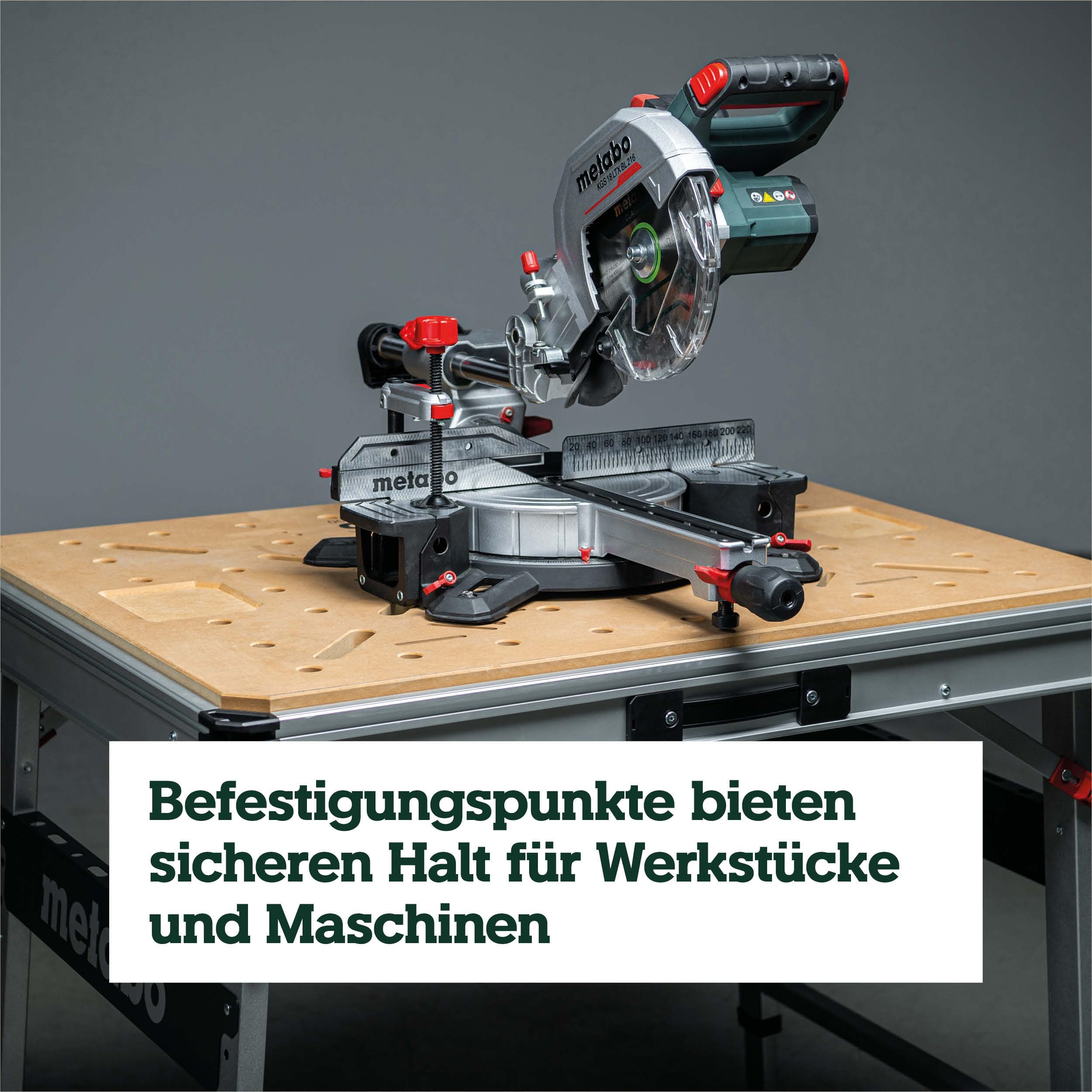 metabo Multifunktionstisch MWB 100, Klappbare Werkbank & Montagetisch