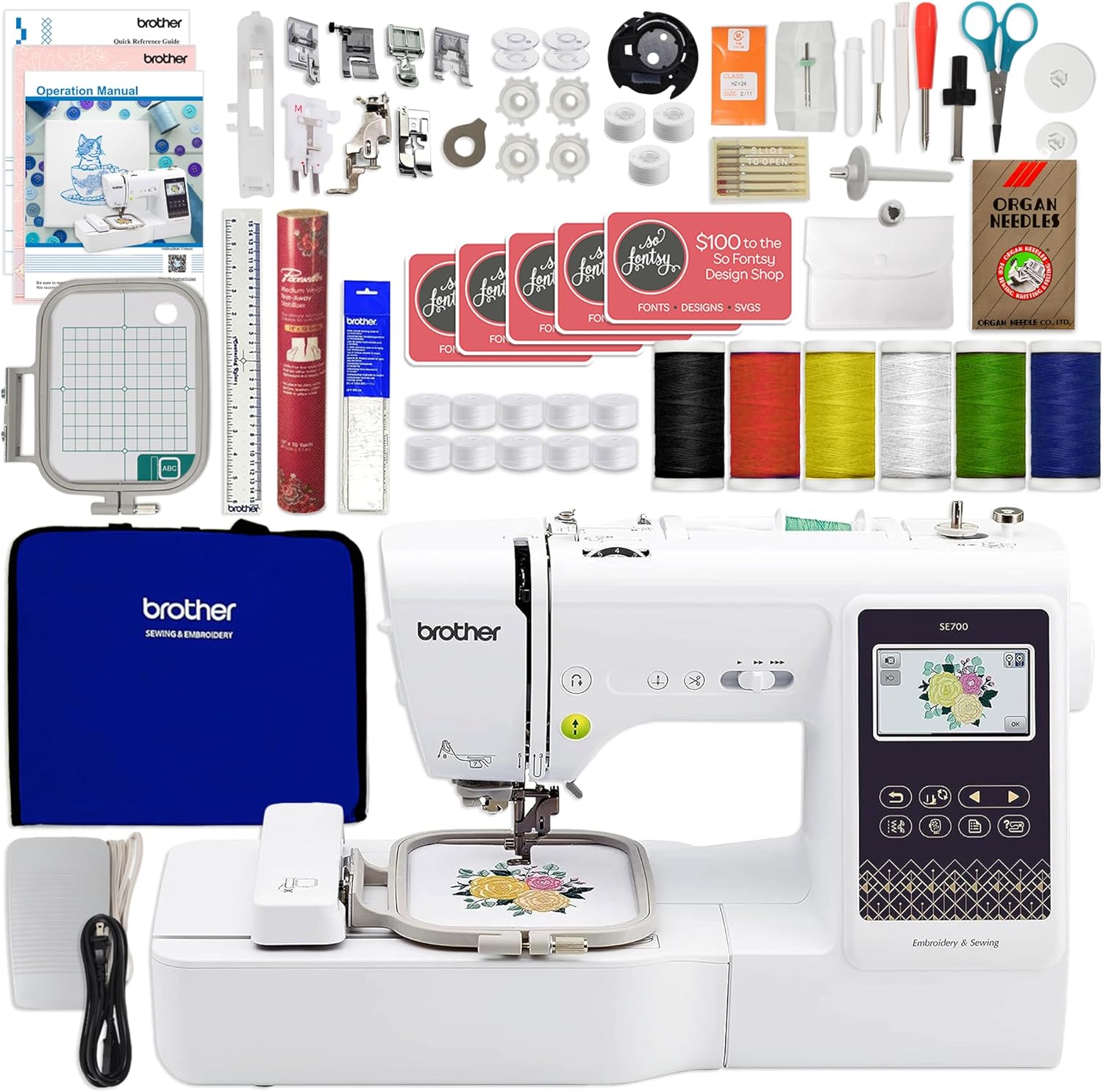 Brother SE700 4" x 4" Embroidery & Sewing Machine w