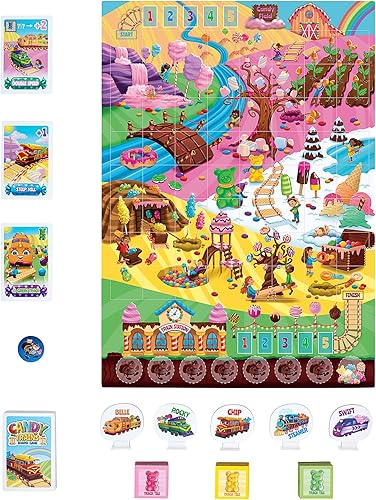 Miniatura 5 de Candy Trains - Juego de mesa para niños de 4 años en adelante, un juego de tren cooperativo revestido de azúcar dulce para niños de 4 años en