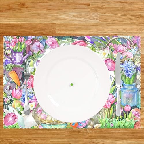 Miniatura 10 de visesunny Juego de 4 manteles individuales retro con diseño de girasoles para decoración de escritorio, antideslizantes, resistentes al calor, para