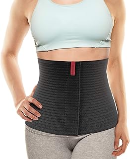 ORTONYX 10.25" Abdominal Binder for Men and Women/Postpartum Post-operative Post-surgery Wrap/Abdomen Navel Umbilical Hernia Support Belt / 524010 Black L/XXL