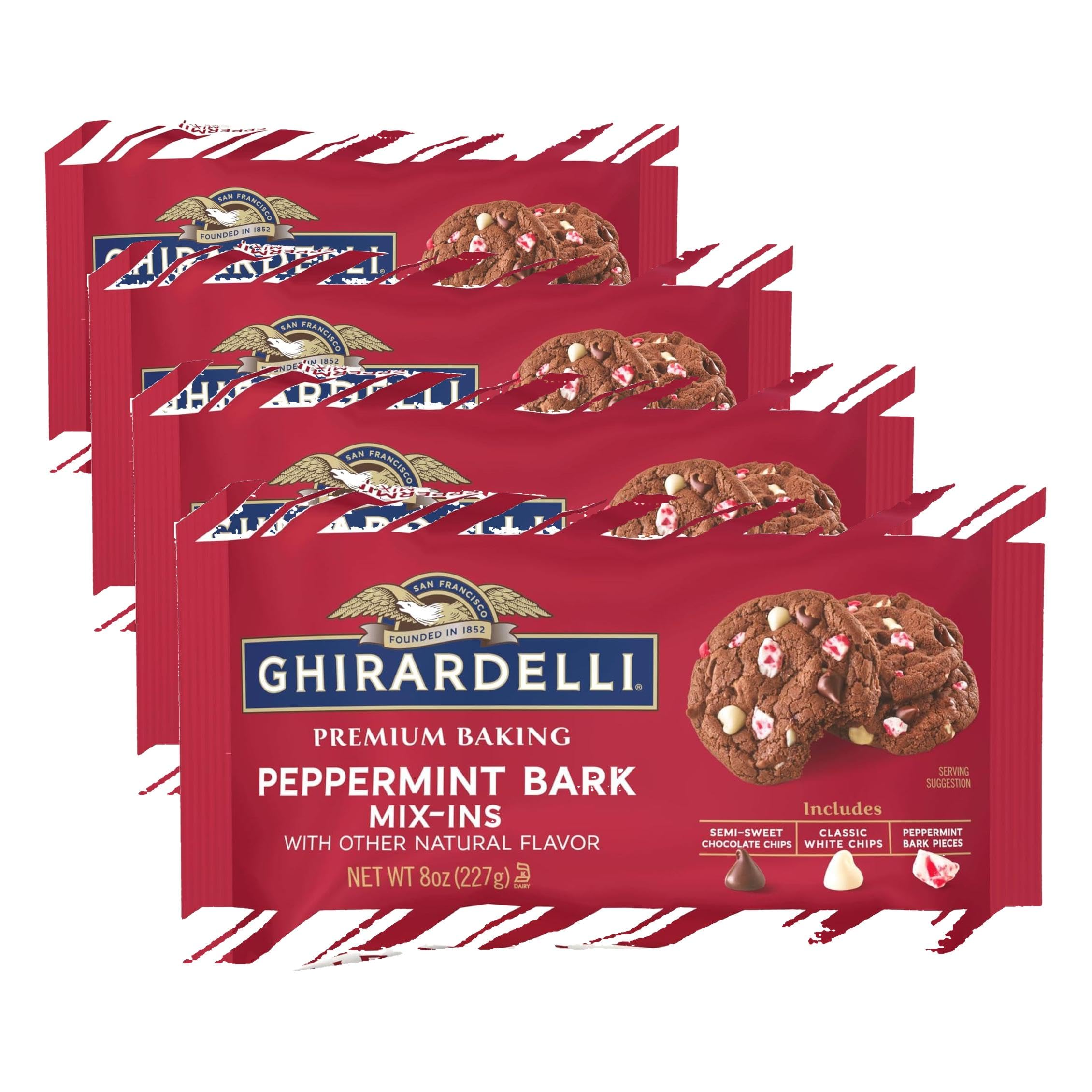 Ghirardelli Peppermint Bark / 8 oz (Pack of 4) / 4 Cakes