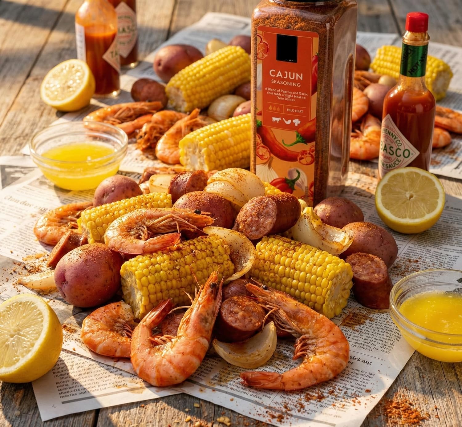 M Mark Cajun Seasoning, 22 Ounce – Authentic Louisiana Style Dry Rub & Spice Blend – Mild Heat with Paprika, Garlic & Red Pepper – Bulk Container for Seafood, Chicken, and BBQ – Kosher