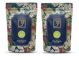 Dabri Mint Lemon Ginger Detox Green Tea 200Gm|Pack of 2 x 100gm Each Pouch|Rich with Anti-Oxidants|Freshens breathe with Lemon Grass,Mint Leaves,Dry Ginger|Improve Digestion, Immunity & Manage weight