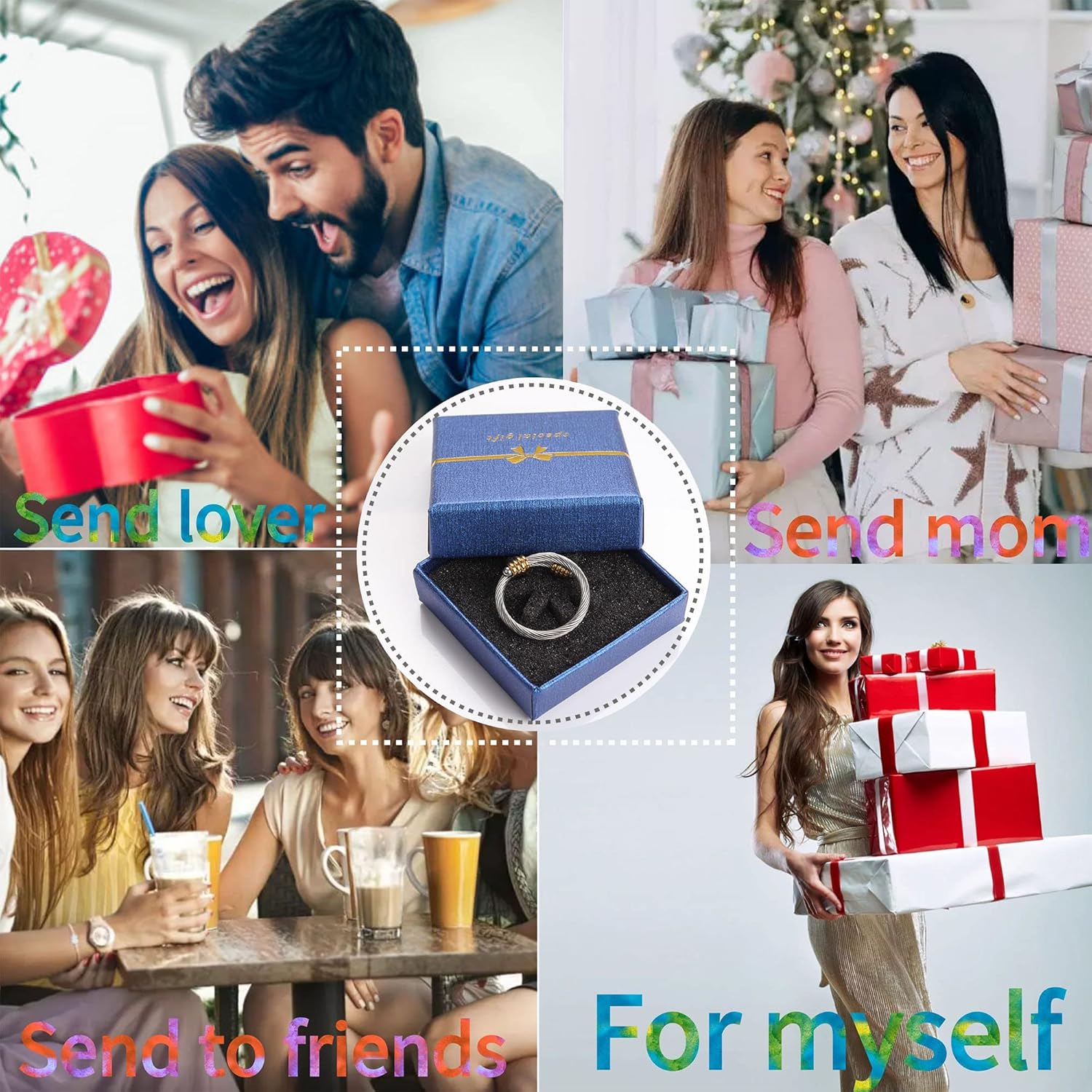 Cable Rings Vintage Twisted Open Ring for Women Adjustable Designer Fashion Brand Stainless Steel Jewelry with Gift Box - Image 3