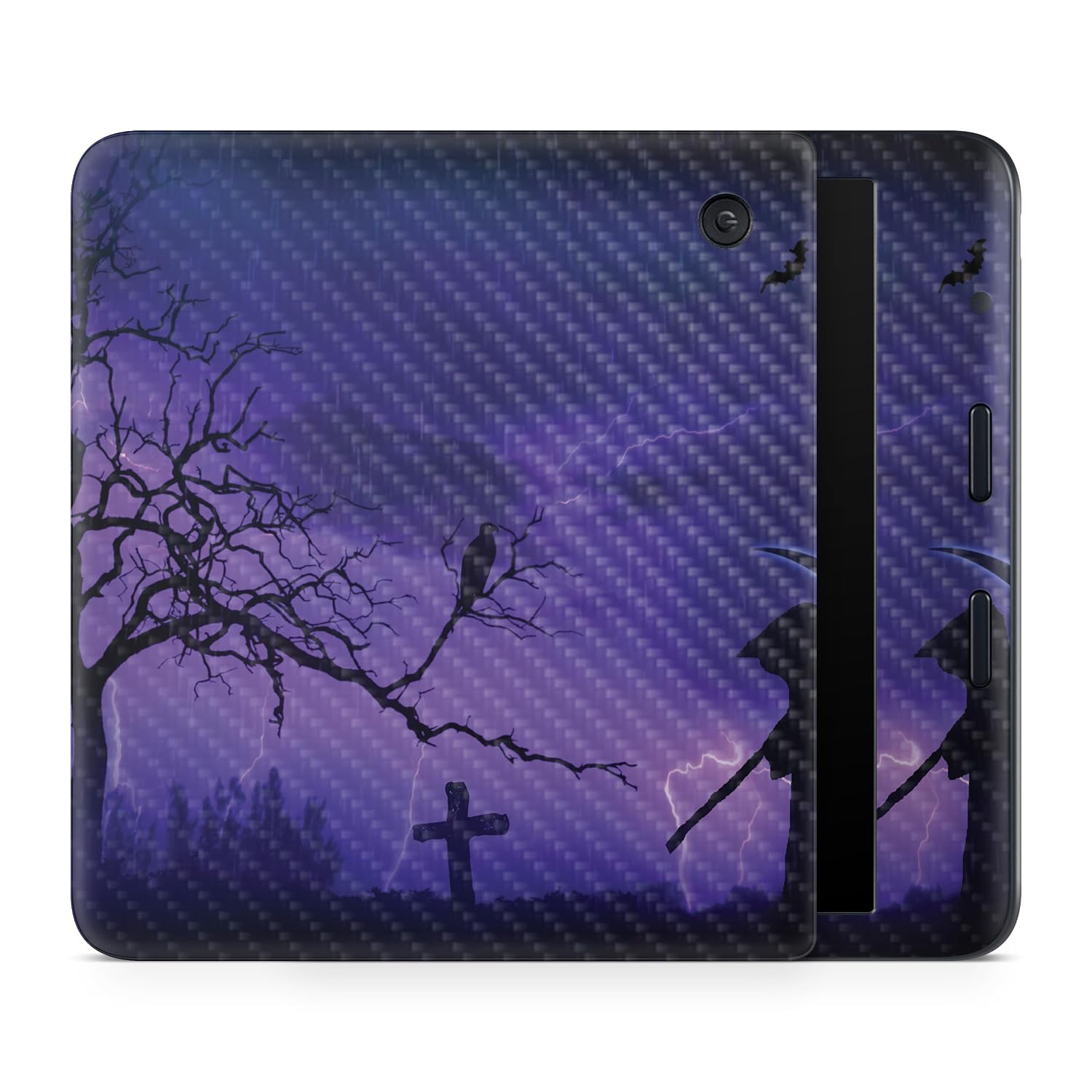 Carbon Fiber E-Reader Skin Compatible with Kobo Libra Colour (2024) - Mystic Reaper - Premium 3M Vinyl Protective Wrap Decal Cover - Easy to Apply | Crafted in The USA by MightySkins