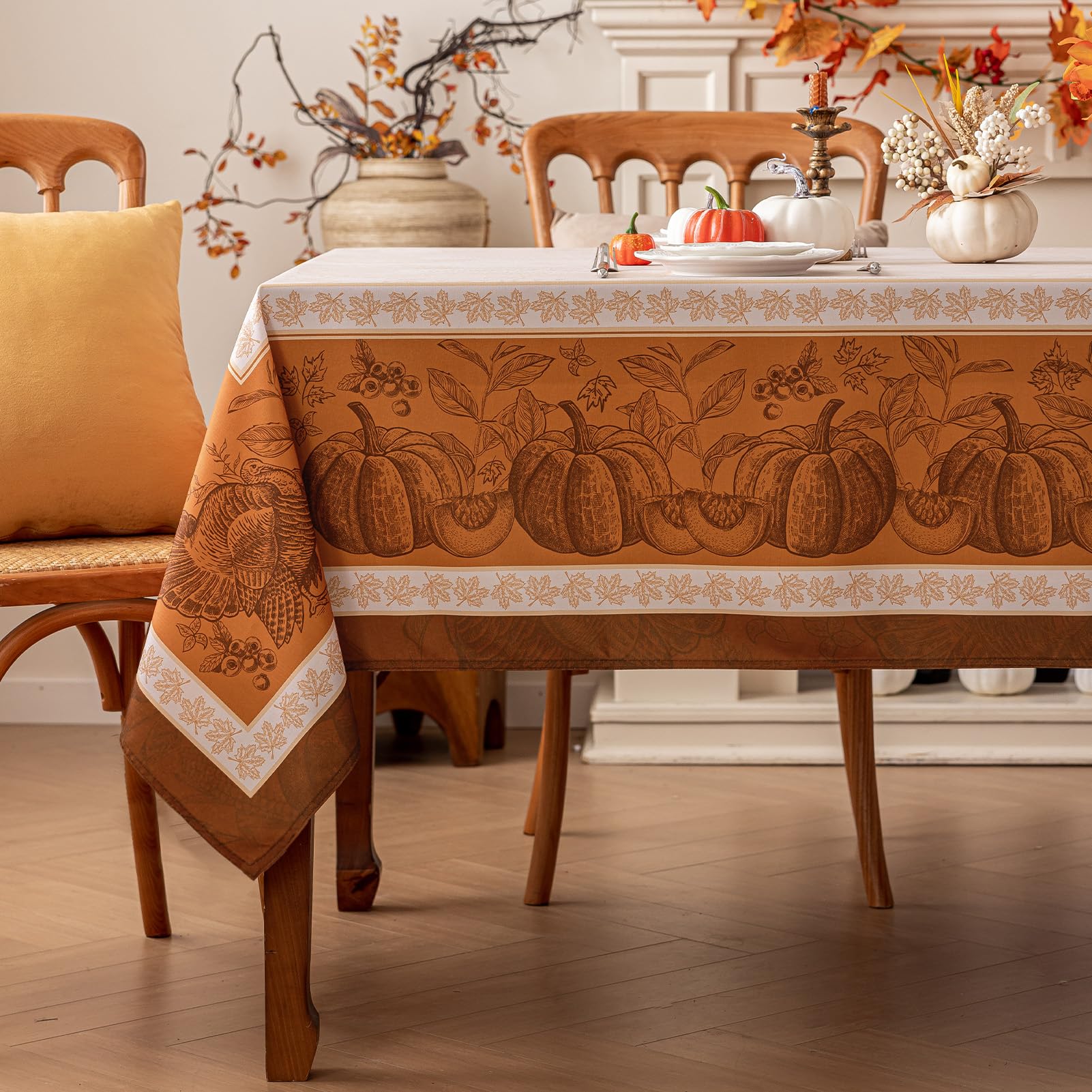 Romanstile Orange Pumpkin Tablecloth