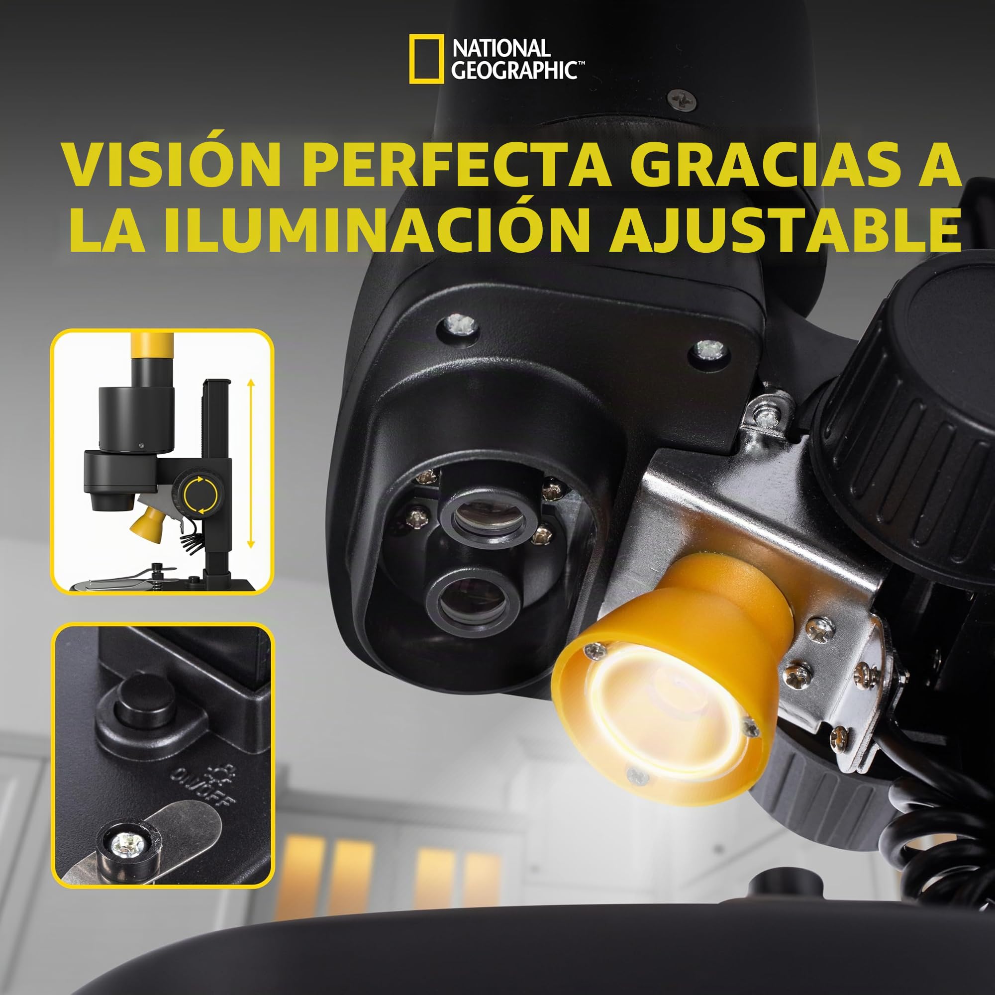 Bresser ​National Geographic 9119000 Microscopio Estéreo 20x, Negro