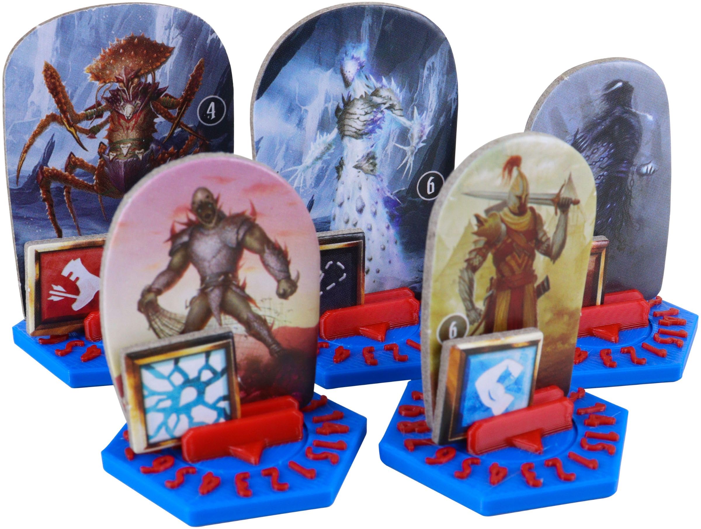 Feldherr 10 pcs. value pack Dial Bases compatible with Gloomhaven + Frosthaven + Gloomhaven: Jaws of the Lion multicolor
