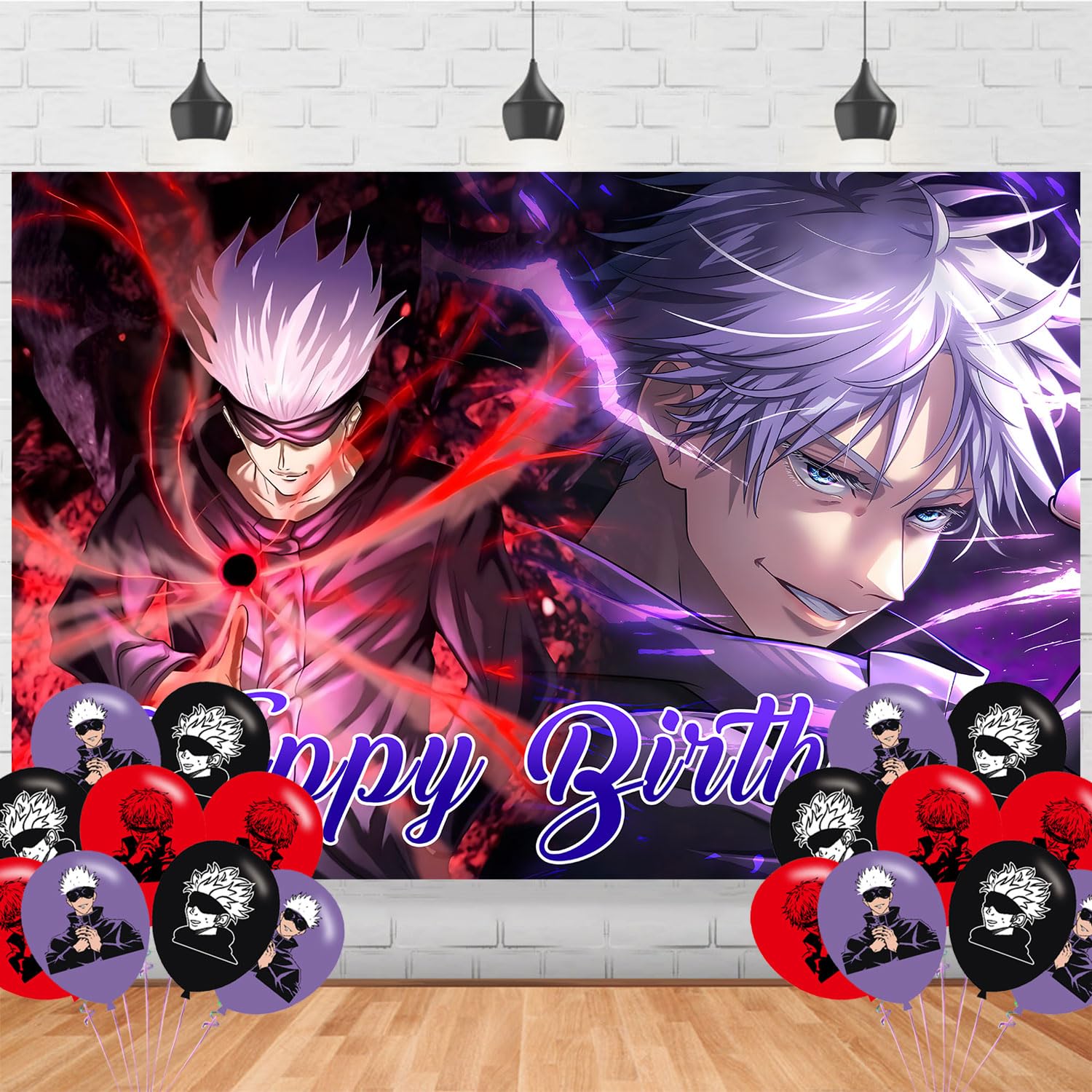 Gojo Anime Satoru Backdrop 5x3 Vinyl Satoru Birthday Party Supplies Photography Background Picture Photoshoot Cake Table Decor Banner Shoot Drapes