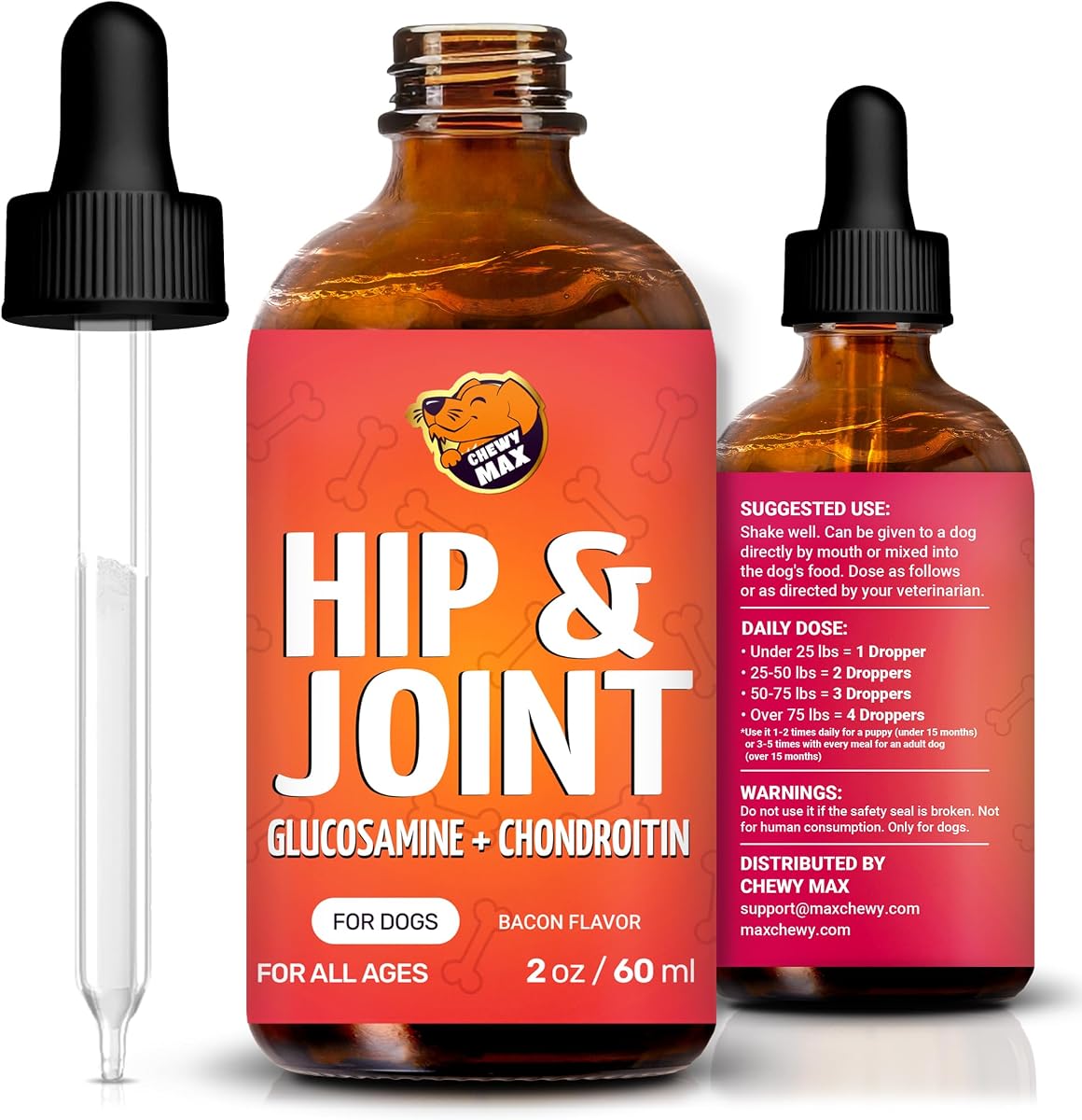Glucosamine for Dogs | Hip and Joint Supplement | Glucosamine Chondroitin for Dogs | 2 Oz