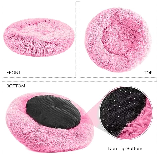 Foto 2 de 4 de PETCUTE Cama Perro Grande Mediano Pequeños Cama Gato Lavable Suave Mascotas Calentito Cojín Invierno de Felpa