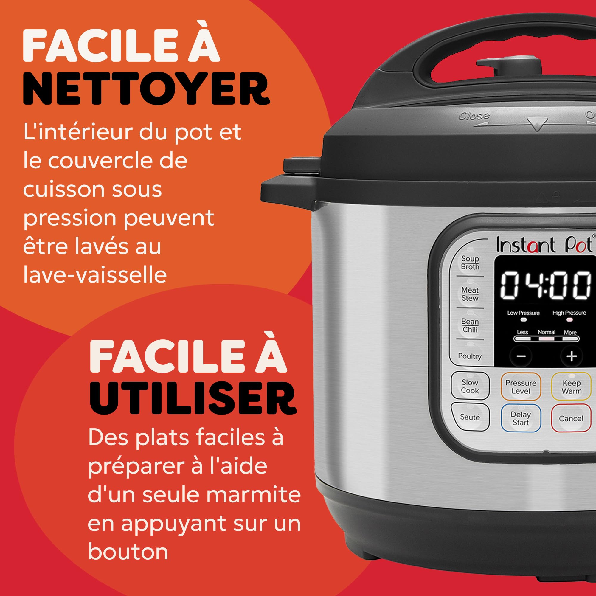 Instant Pot Duo 60 7 en 1 Autocuiseur Multifonction Acier Inoxydable 5.7 L
