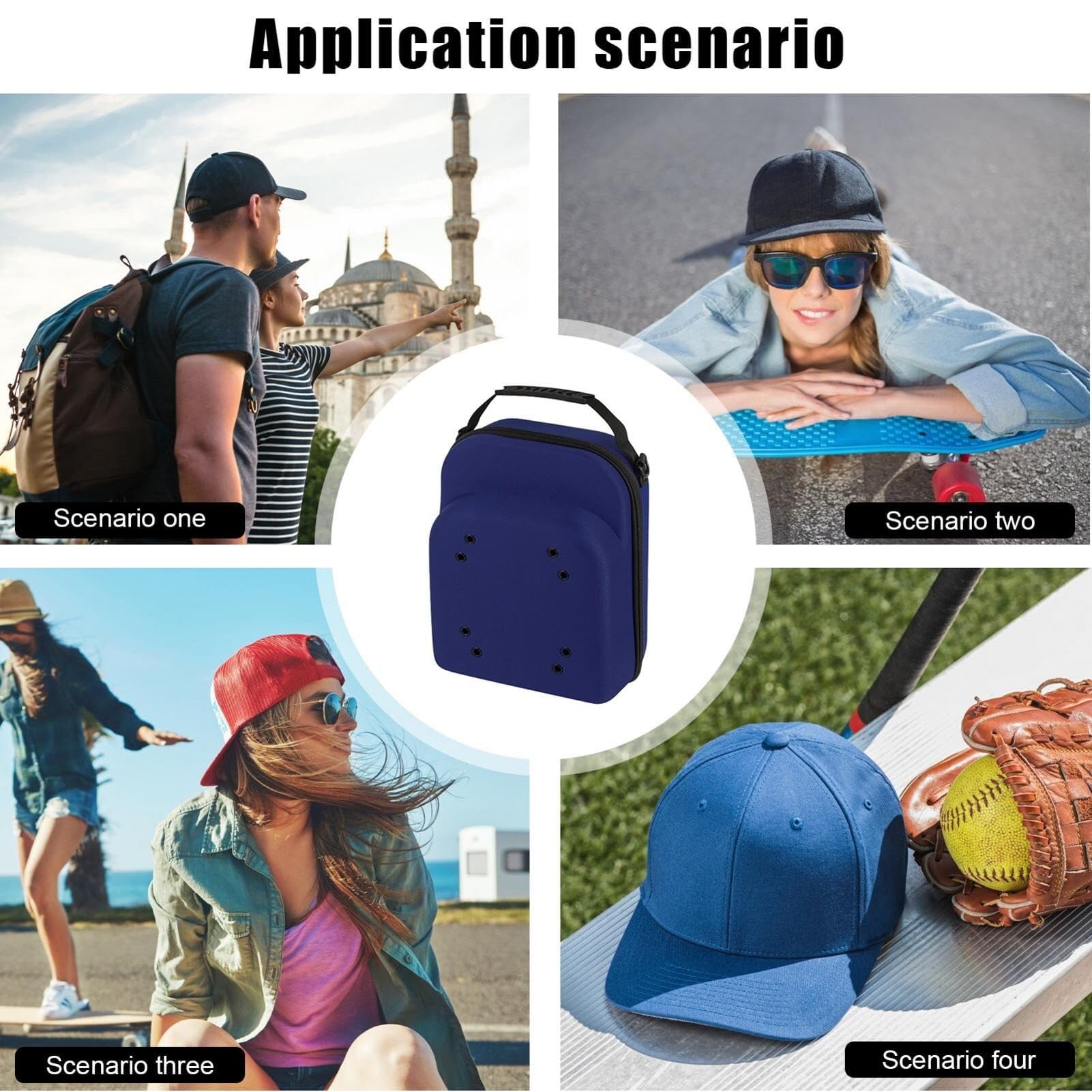 Organizador de Almacenamiento de Gorras de Viaje: adaptabilidad inigualable for Guardar Prendas y Accesorios(Blue)