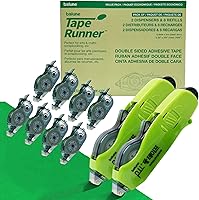 TapeRunner Double Sided Tape Roller Dispenser - Permanent Acid-Free Adhesive, 2 Runners & 8 Refills (315" Each), Scrapbooking Kit