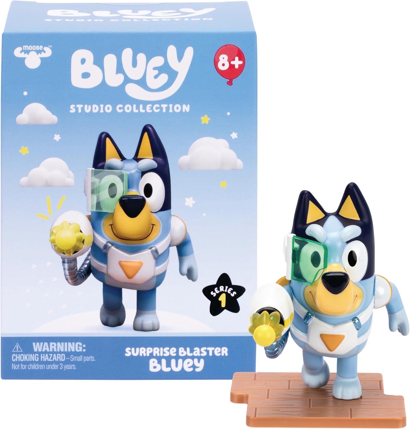 Bluey Studio Collector Figure – Surprise Blaster (4.3" or 11.4 cm), Inspired by Iconic Episode, Premium Detailing, Special Finish. 6 to Collect, Connect, and Display.